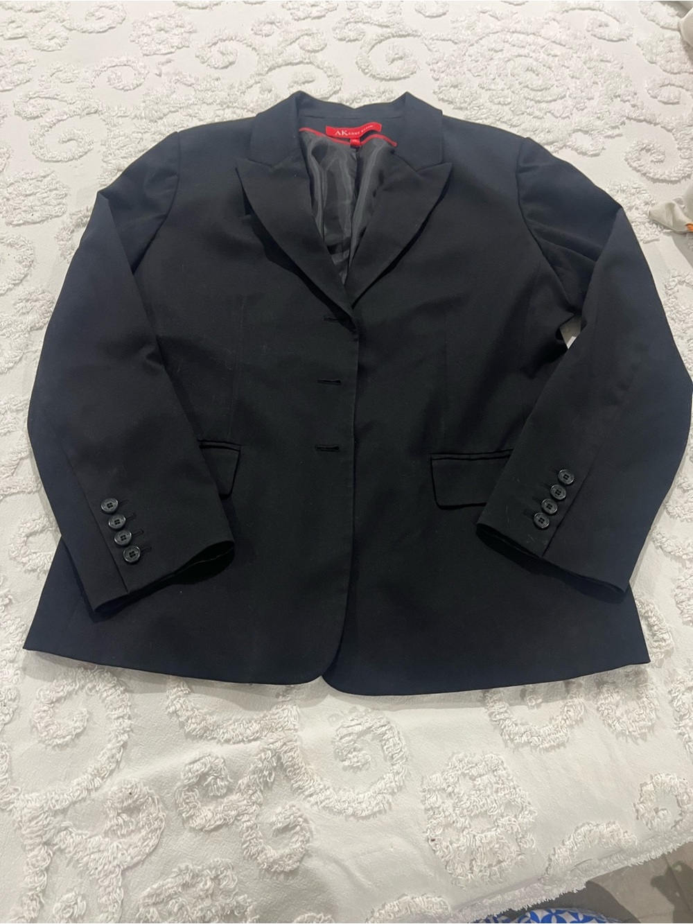 Anne Klein Black Single-Breasted Women's Blazer